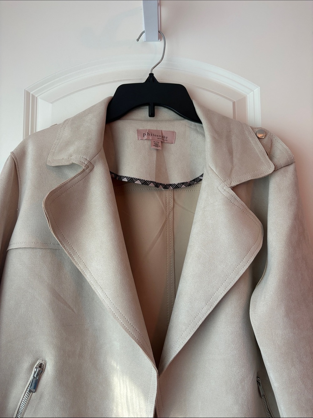 Philosophy Republic Clothing Faux Suede Moto Jacket XL - Picture 5 of 10